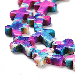 Синтетических нитей бирюзовые бусы G-C101-E01-01