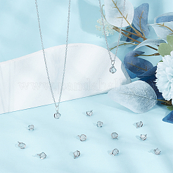 40 шт. подвески кошачий глаз белого цвета STAS-UN0045-89