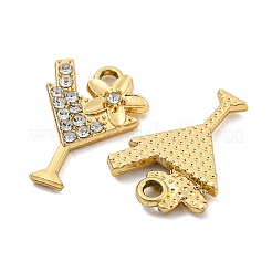 Подвески со стразами из сплава с ультрафиолетовым покрытием&nbsp;ALRI-C009-01G