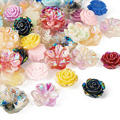 48 шт. 16 стиля светящихся непрозрачных кабошонов из смолы&nbsp;RESI-TA0002-27