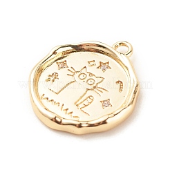 Латунные микропаве прозрачные подвески с фианитом KK-G412-02LG