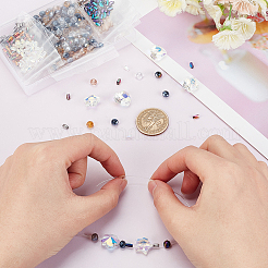 486 шт. 15 вида гальванических покрытий и прозрачные стеклянные бусины&nbsp;DIY-AR0002-76