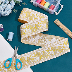 4.7~5 ярд полиэстеровая жаккардовая широкая лента в этническом стиле с узором «слон/крест/ромб» OCOR-PH0004-33