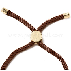 Наполовину готовые браслеты-слайдеры из скрученной миланской веревки&nbsp;FIND-G032-01G-18