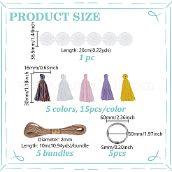 Наборы для самостоятельного изготовления подвесок из плетеной сетки&nbsp;DIY-GA0008-78