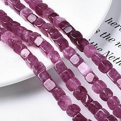 Окрашенные природные белый нефрит бисер пряди&nbsp;LS-G-S364-083A-1