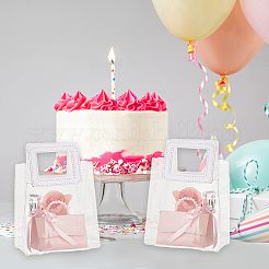 Прямоугольные прозрачные сумки из ПВХ с ручкой на День святого Валентина&nbsp;ABAG-WH0046-05A