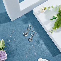 4 шт. 2 стиля удлинитель цепи из стерлингового серебра STER-DC0001-24