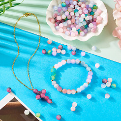 200шт 10 цвета треск стеклянные бусины нити GLAA-TA0003-31B