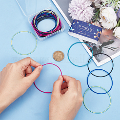 48шт 6 цвета минималистичные пружинные цепочки эластичные браслеты набор TWIR-SC0001-01