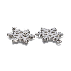 Снежинка сплава эмали подвески X-ENAM-R041-34
