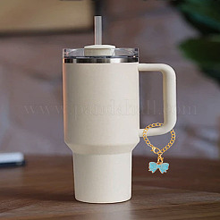 8 шт. 4-цветные эмалевые подвески-бантики для чашек из сплава&nbsp;HJEW-LP00036