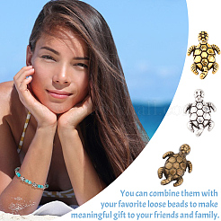 120 шт. 3 цвета бусины из сплава в тибетском стиле&nbsp;TIBEB-GA0001-01