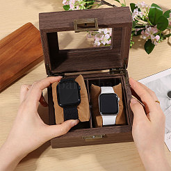 2-слотовые деревянные ящики для хранения часов CON-WH0113-10A