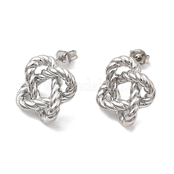 Серьги-гвоздики с латунными узлами&nbsp;EJEW-H171-06P