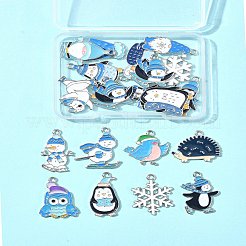 20 шт. 20 стиля подвески из сплава и эмали на зимнюю тематику ENAM-FS0001-96