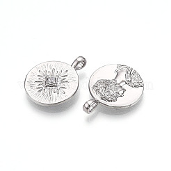 Латунные микро проложить кубического циркония подвески&nbsp;ZIRC-T016-19P