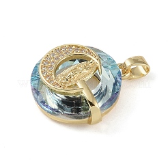 Латунный цирконий со стеклянными подвесками KK-Q815-11G