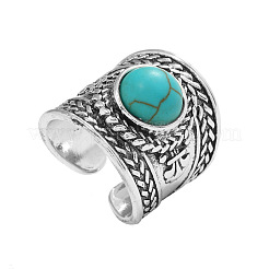 Модные ретро-кольца-манжеты из сплава и синтетической бирюзы FS-WG1F41C-01