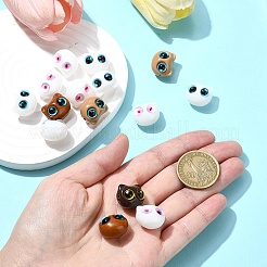 15 шт. 3-х цветный непрозрачный акрил с бусинами из смолы&nbsp;OACR-YW0001-99