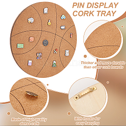 Деревянная настенная витрина для ювелирных изделий пробковый поднос AJEW-WH0348-466F