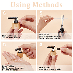 Пластиковый и бамбуковый насос для замены верхней части бутылки&nbsp;LS-MRMJ-WH0087-12A