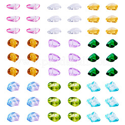 135 г двухцветных прозрачных стеклянных бусин&nbsp;GLAA-TA0002-71