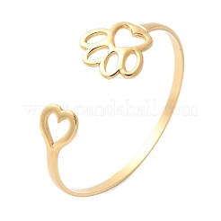 Браслеты-манжеты из нержавеющей стали 304 для женщин BJEW-U032-02G