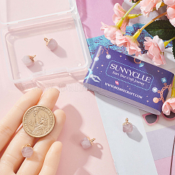 8 шт. гальванизированный натуральный розовый кварц огранки звезды круглые подвески&nbsp;G-SC0003-04