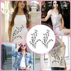 Аппликации в виде цветов сливы&nbsp;PATC-WH0007-11B