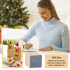 Деревянные штампы с резиной DIY-WH0002-65B