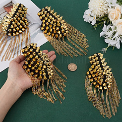 Эполеты с кисточками из фетра и сплава&nbsp;AJEW-WH0248-829