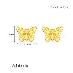 Стильные серьги-гвоздики в форме бабочек из нержавеющей стали 304 для повседневной носки AO7472-2