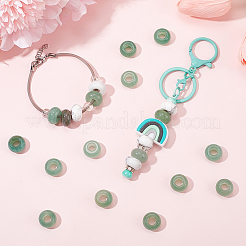 20 шт. натуральные зеленые авантюриновые европейские бусины G-SP0001-01B-06