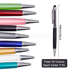 10шт 10-цветная силиконовая и пластиковая ручка для сенсорного экрана&nbsp;AJEW-GF0006-80