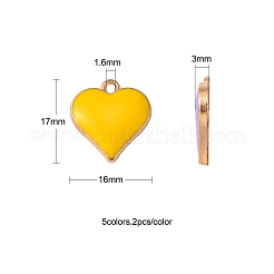 10шт 5 цвета сплава эмалевые подвески&nbsp;ENAM-YW0002-07