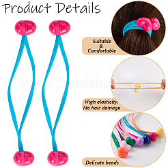 7 шт. 7 стиля акриловые резинки для волос в форме сердца карамельного цвета OHAR-CP0001-22B