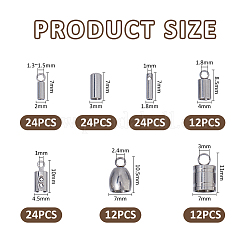 132 шт. 7 типа зажимных наконечников из нержавеющей стали 304 и 201&nbsp;STAS-FH0002-45