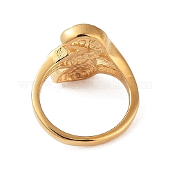 Ионное покрытие (ip) 304 нержавеющая сталь кубический цирконий кольца для женщин&nbsp;RJEW-K270-06B-G