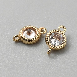 Латунные подвески из прозрачного кубического циркония&nbsp;KK-WH0062-71B-G