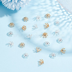 200 шт. 2-х цветные латунные колпачки для бусин&nbsp;FIND-GO0003-29