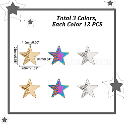 36 шт. 3-цветное ионное покрытие (IP) из нержавеющей стали 304 подвески&nbsp;STAS-UN0044-92