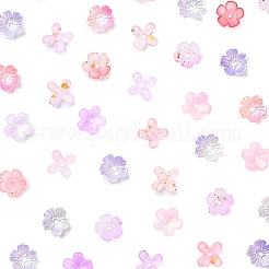 Акриловые колпачки для бусин с металлическим плетением OACR-FS0002-49B