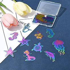 20 шт. 10 стиля ионное покрытие (IP) 201 нержавеющая сталь травленый металл украшения подвески&nbsp;STAS-FS0001-52