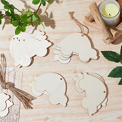 Набор незавершенных деревянных подвесок на тему автомобиля для живописи WOOD-WH0124-26L