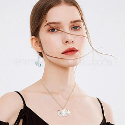 14 шт. 7-х цветные прозрачные акриловые бусины&nbsp;ACRC-DC0001-01