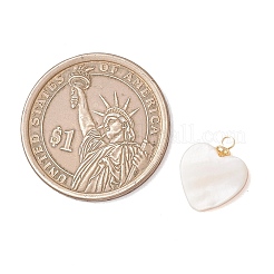 3 шт. подвески в виде сердечек из натуральных пресноводных ракушек двух размеров&nbsp;PALLOY-JF05096