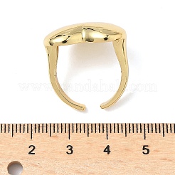 Латунное регулируемое открытое манжетное кольцо для женщин RJEW-A065-03G