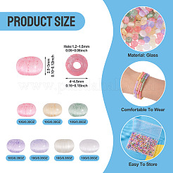 70г 7 цвета стеклянных бусин&nbsp;SEED-TA0001-54