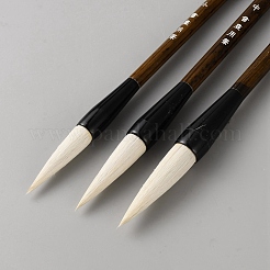 3 шт. деревянная кисть для китайской каллиграфии&nbsp;AJEW-WH0609-248